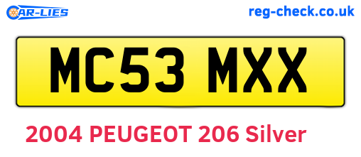 MC53MXX are the vehicle registration plates.
