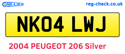 NK04LWJ are the vehicle registration plates.