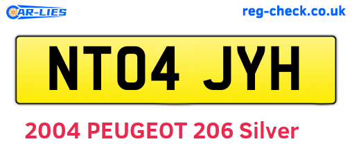 NT04JYH are the vehicle registration plates.