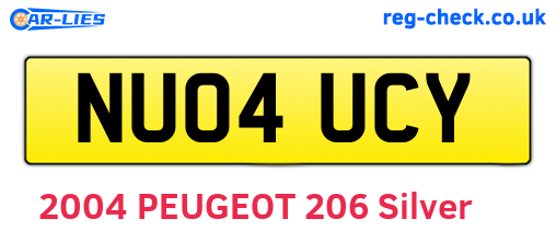 NU04UCY are the vehicle registration plates.