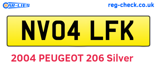 NV04LFK are the vehicle registration plates.