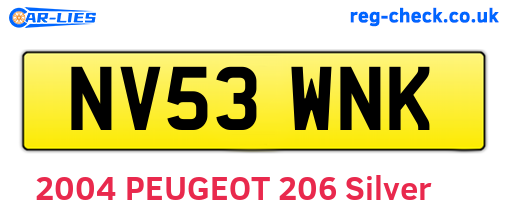 NV53WNK are the vehicle registration plates.