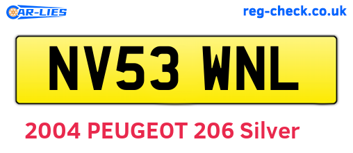 NV53WNL are the vehicle registration plates.