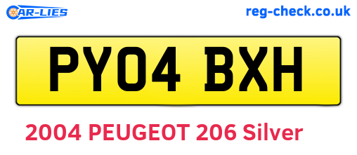 PY04BXH are the vehicle registration plates.