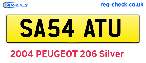 SA54ATU are the vehicle registration plates.
