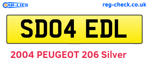 SD04EDL are the vehicle registration plates.