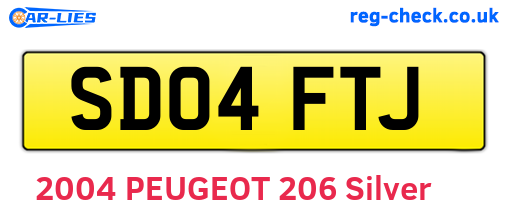SD04FTJ are the vehicle registration plates.