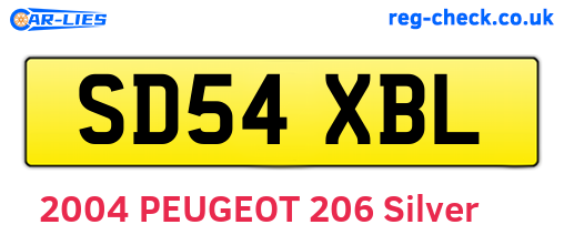 SD54XBL are the vehicle registration plates.