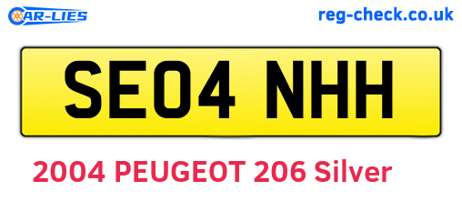 SE04NHH are the vehicle registration plates.