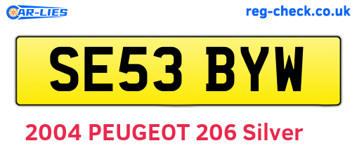 SE53BYW are the vehicle registration plates.