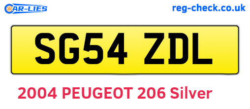 SG54ZDL are the vehicle registration plates.
