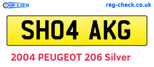 SH04AKG are the vehicle registration plates.