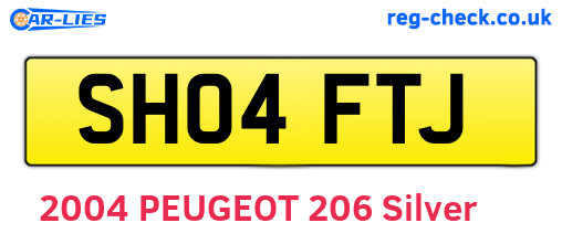 SH04FTJ are the vehicle registration plates.