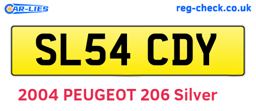 SL54CDY are the vehicle registration plates.