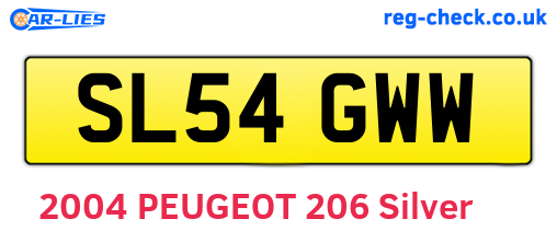 SL54GWW are the vehicle registration plates.