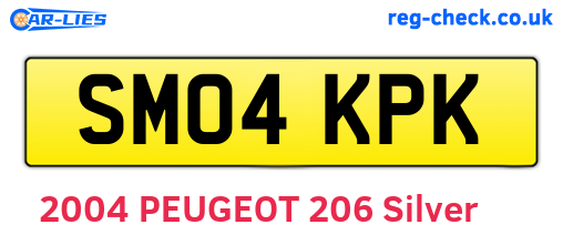 SM04KPK are the vehicle registration plates.