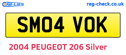 SM04VOK are the vehicle registration plates.