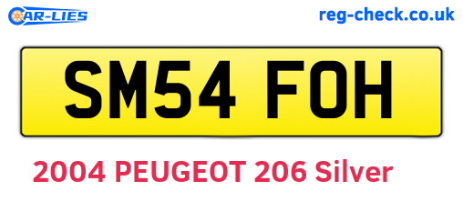 SM54FOH are the vehicle registration plates.