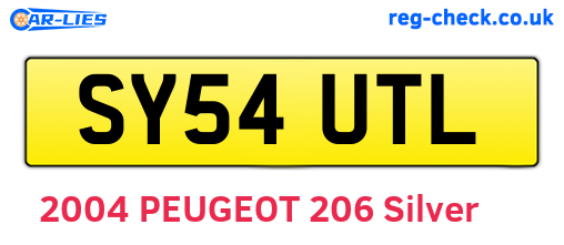 SY54UTL are the vehicle registration plates.