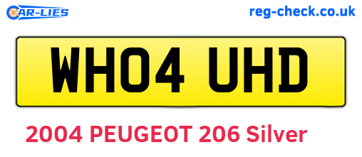 WH04UHD are the vehicle registration plates.