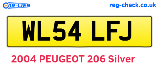 WL54LFJ are the vehicle registration plates.