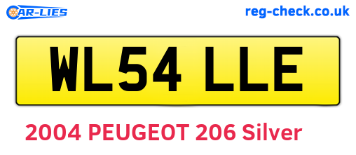 WL54LLE are the vehicle registration plates.
