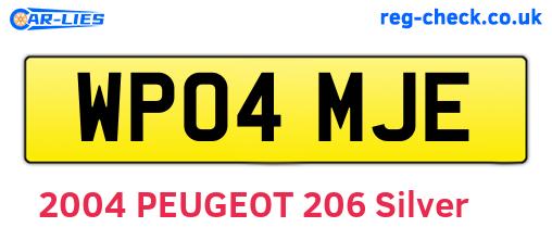 WP04MJE are the vehicle registration plates.