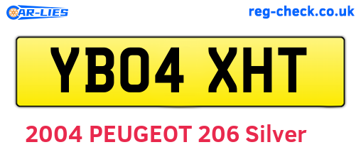 YB04XHT are the vehicle registration plates.