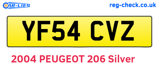 YF54CVZ are the vehicle registration plates.