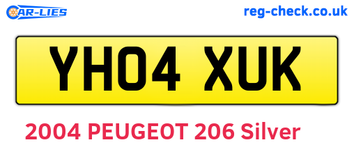 YH04XUK are the vehicle registration plates.