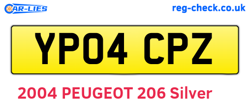 YP04CPZ are the vehicle registration plates.