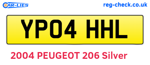 YP04HHL are the vehicle registration plates.