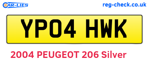 YP04HWK are the vehicle registration plates.