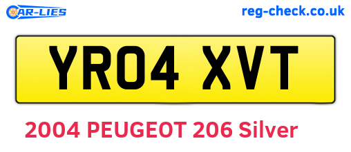 YR04XVT are the vehicle registration plates.