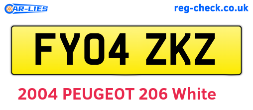 FY04ZKZ are the vehicle registration plates.