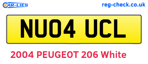 NU04UCL are the vehicle registration plates.