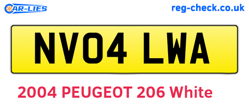 NV04LWA are the vehicle registration plates.
