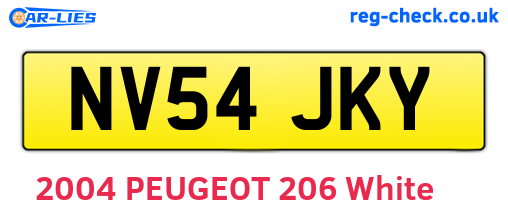 NV54JKY are the vehicle registration plates.
