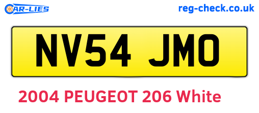 NV54JMO are the vehicle registration plates.