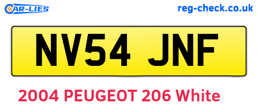 NV54JNF are the vehicle registration plates.