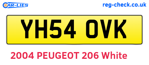 YH54OVK are the vehicle registration plates.