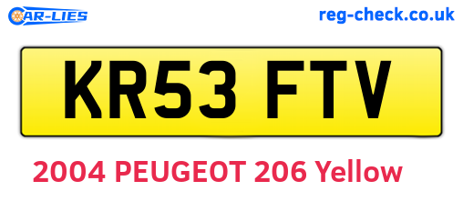 KR53FTV are the vehicle registration plates.