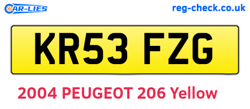 KR53FZG are the vehicle registration plates.