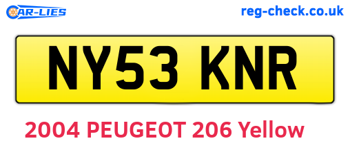 NY53KNR are the vehicle registration plates.