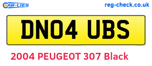 DN04UBS are the vehicle registration plates.