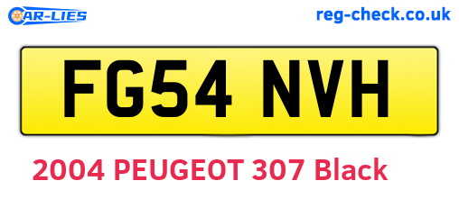 FG54NVH are the vehicle registration plates.