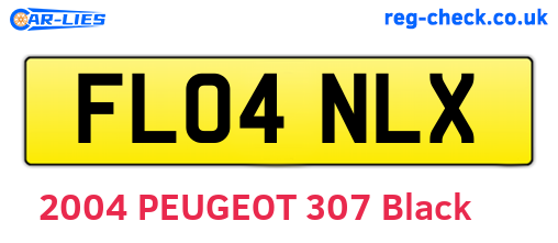 FL04NLX are the vehicle registration plates.