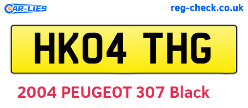 HK04THG are the vehicle registration plates.