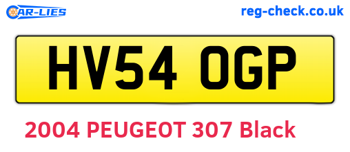 HV54OGP are the vehicle registration plates.
