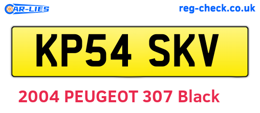 KP54SKV are the vehicle registration plates.